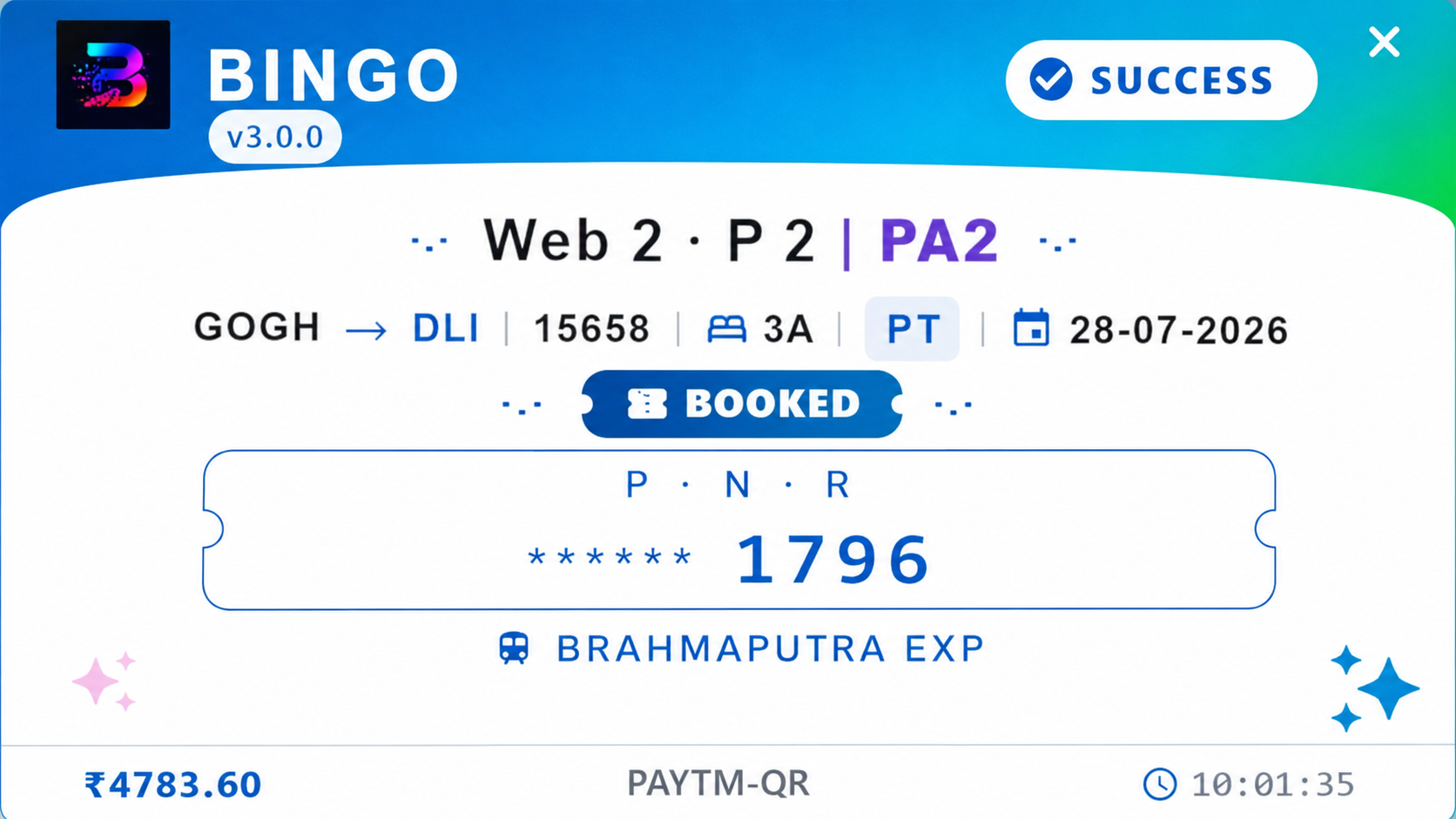 Bingo Tatkal Software - High-Speed Ticket Booking Solution — software available at Tatkal Host