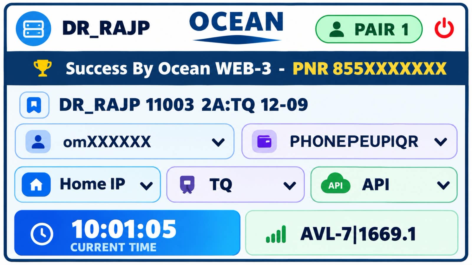 Ocean Pro Tatkal Software — software available at Tatkal Host