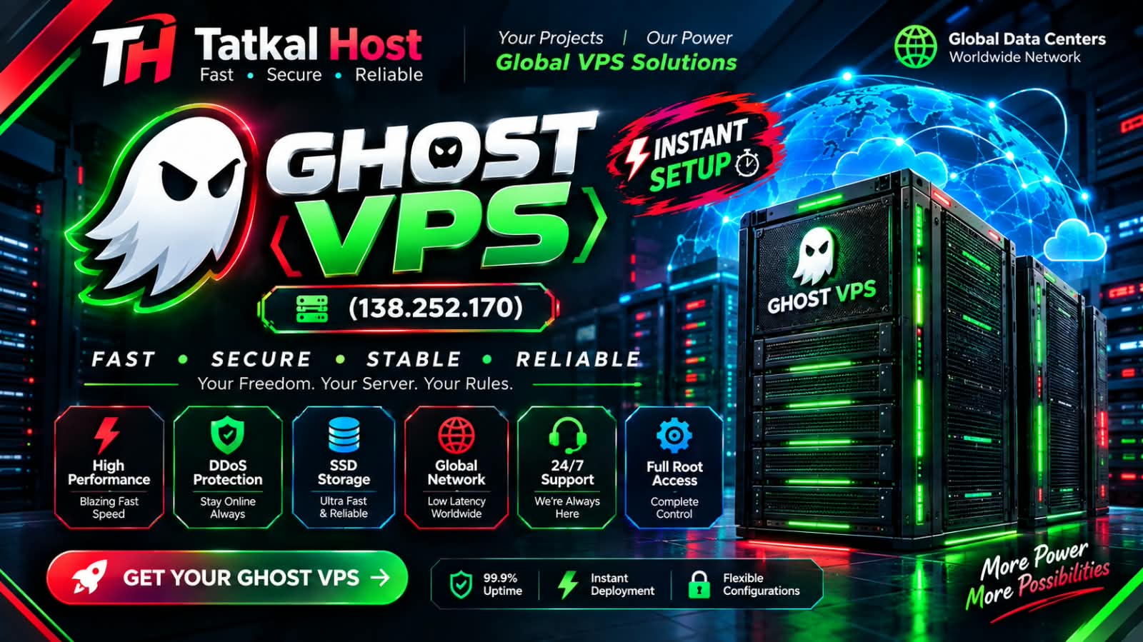 GHOST VPS for IRCTC Tatkal Booking | High-Speed VPS Hosting | Tatkal Host — vps available at Tatkal Host